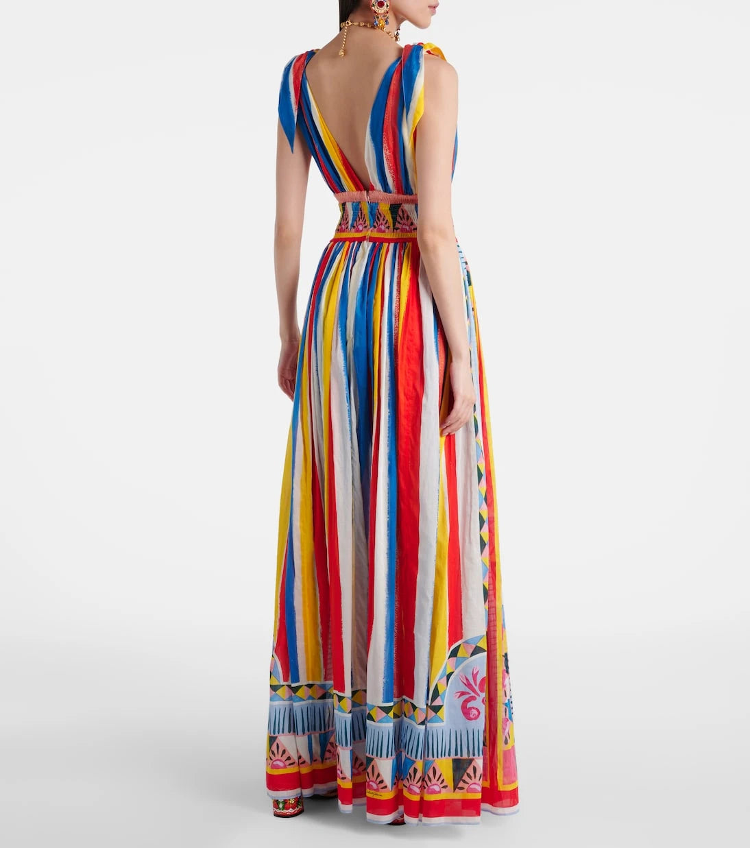 Dolce&Gabbana - Striped cotton maxi dress