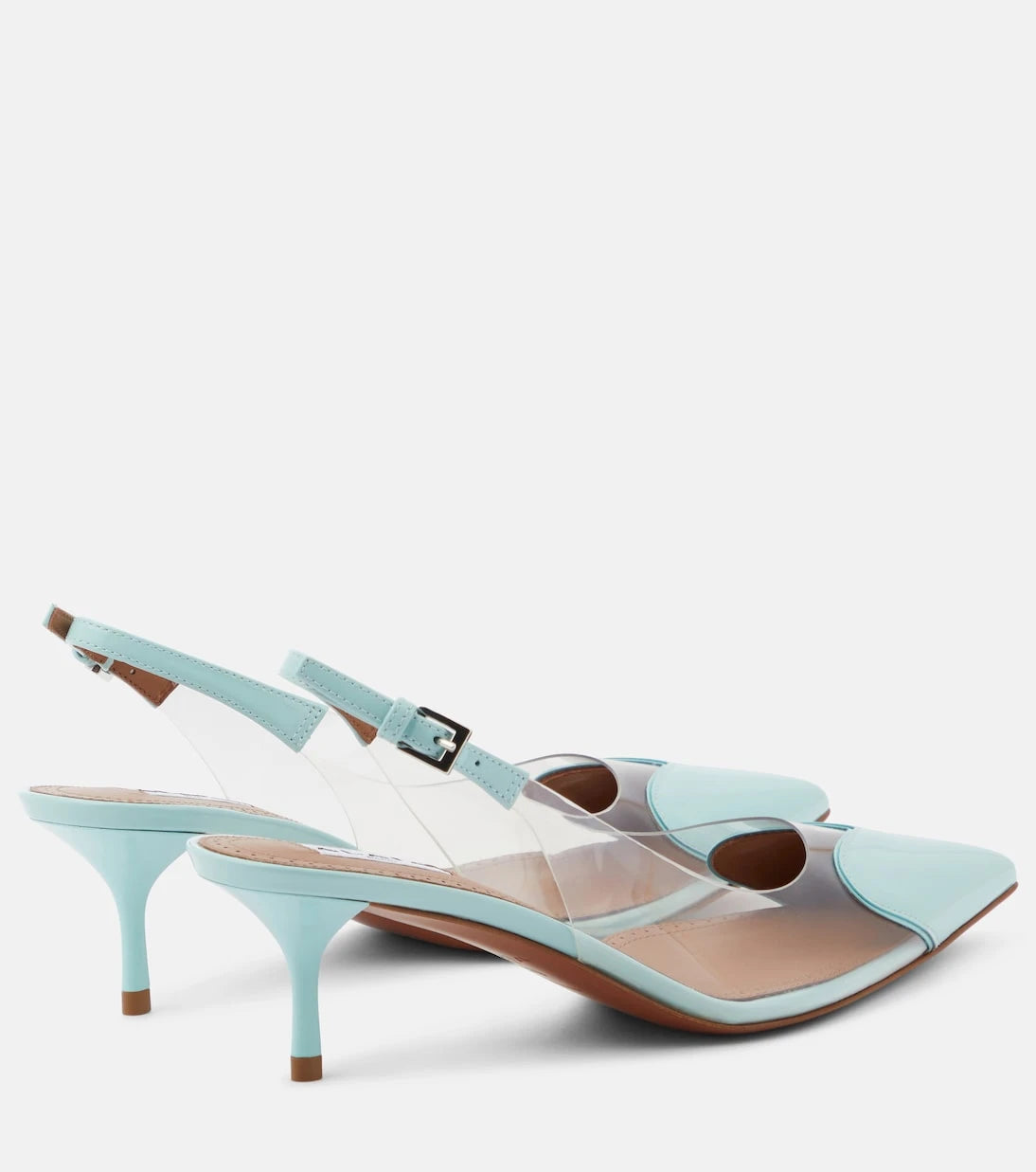 Alaïa - Le Cœur patent leather and PU slingback pumps