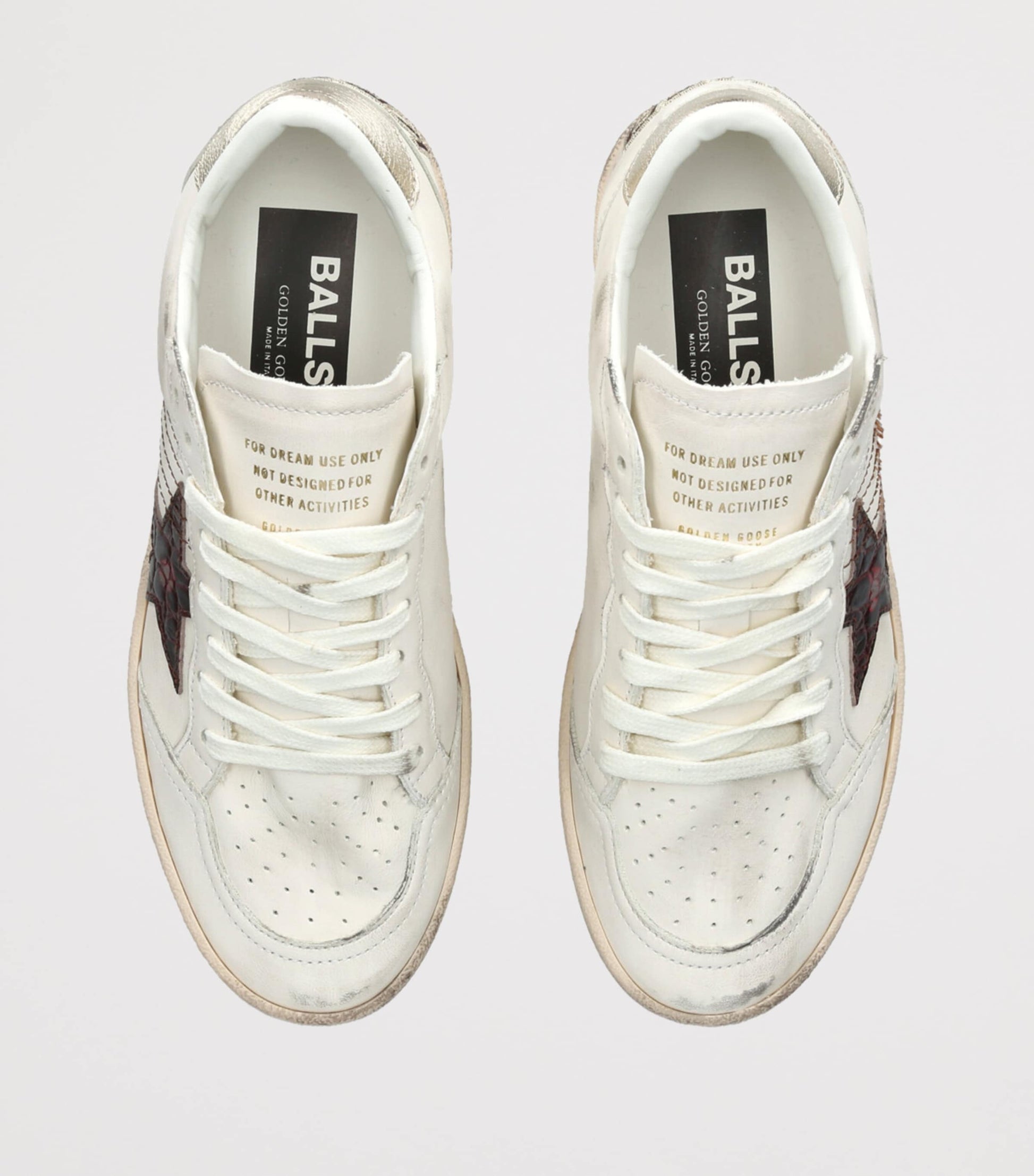 White Leather Ball Star Sneakers