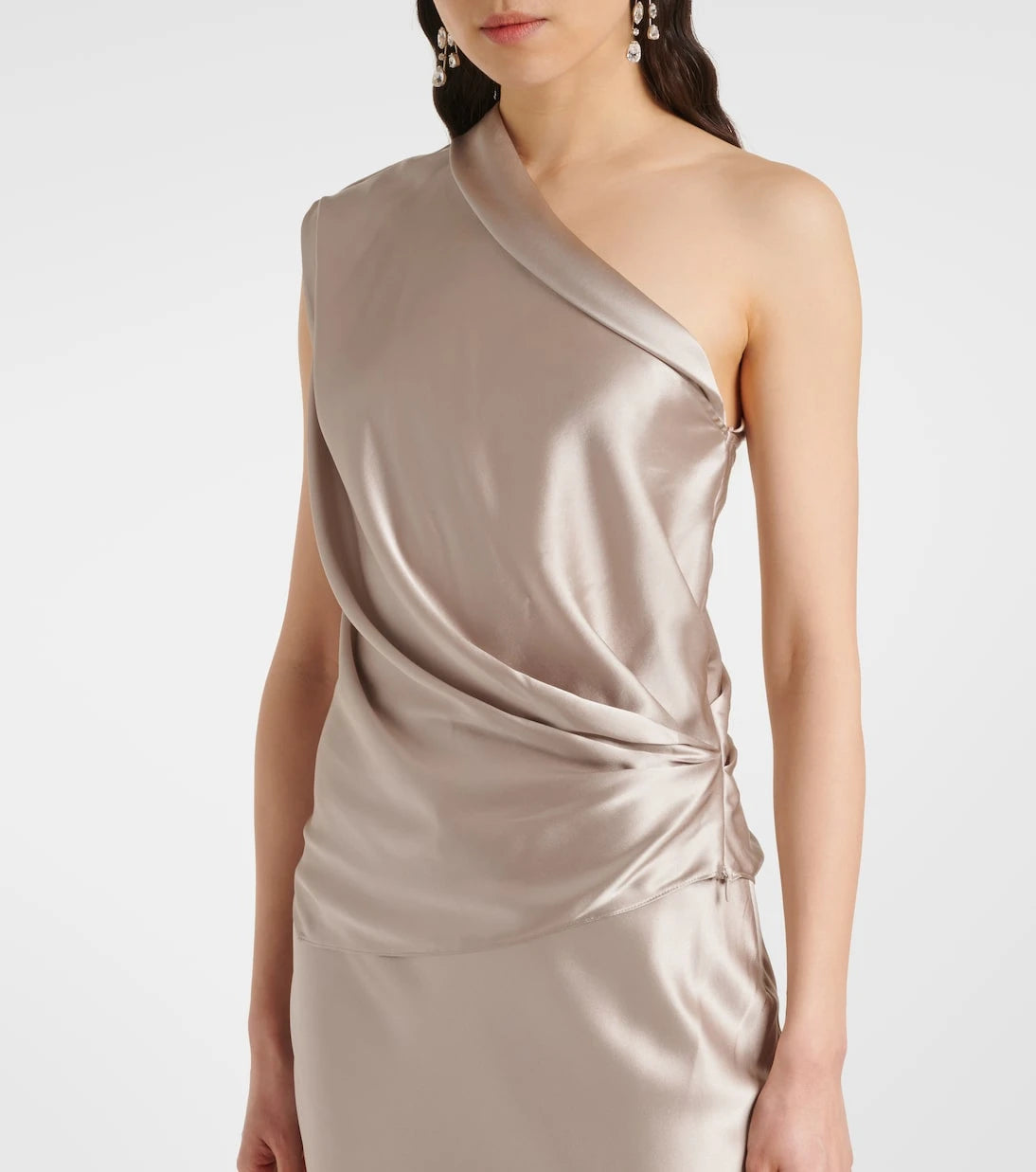 The Sei - Asymmetric silk satin top