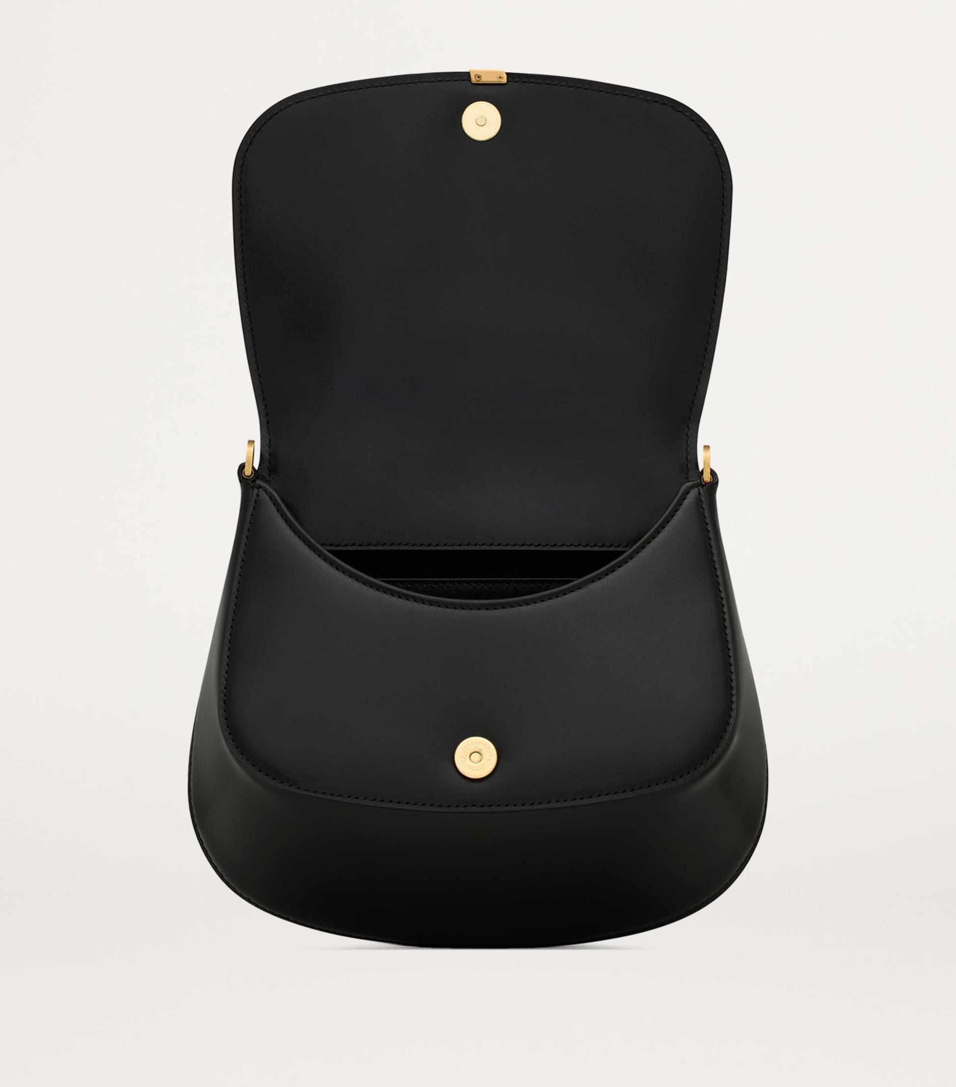 Saint Laurent Black Leather Voltaire Top-Handle Bag