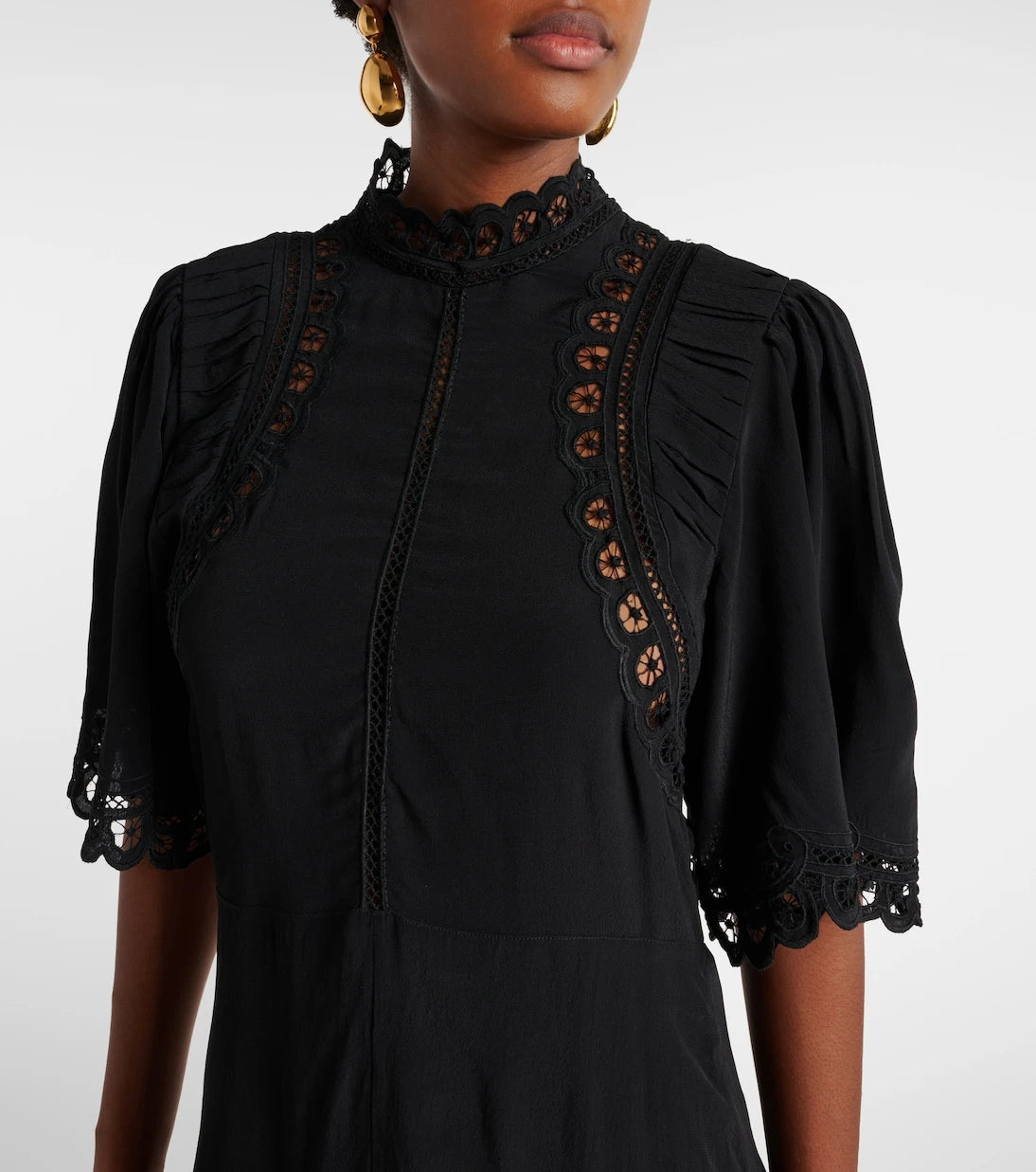 Marant Etoile - Elidia lace-trimmed midi dress