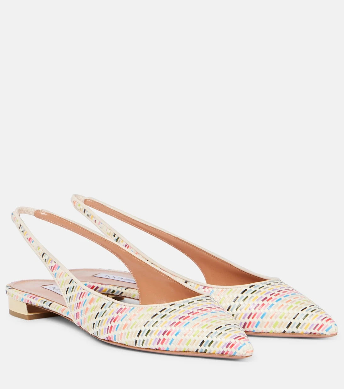 Aquazzura - Purist Sling woven slingback flats