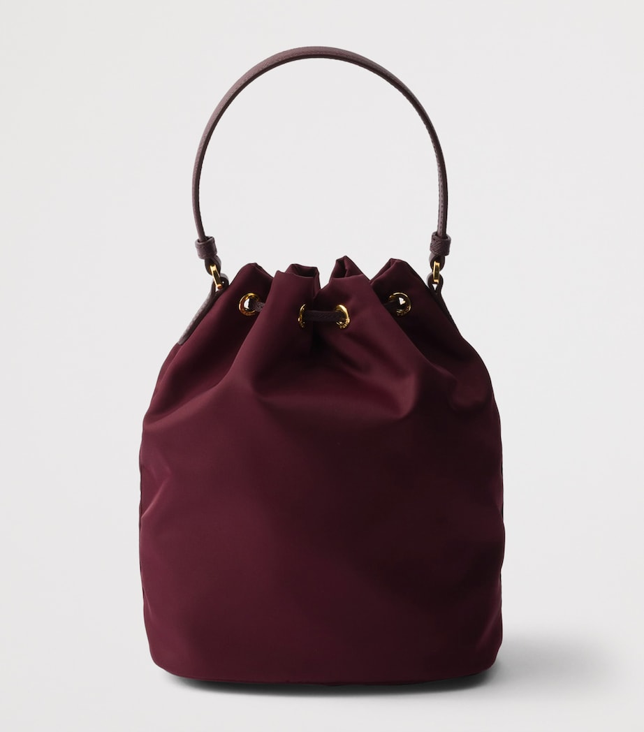 Prada Burgundy Re-Nylon Duet Bucket Bag