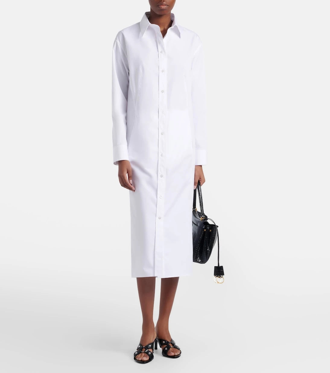 Balenciaga - Cotton poplin shirt dress