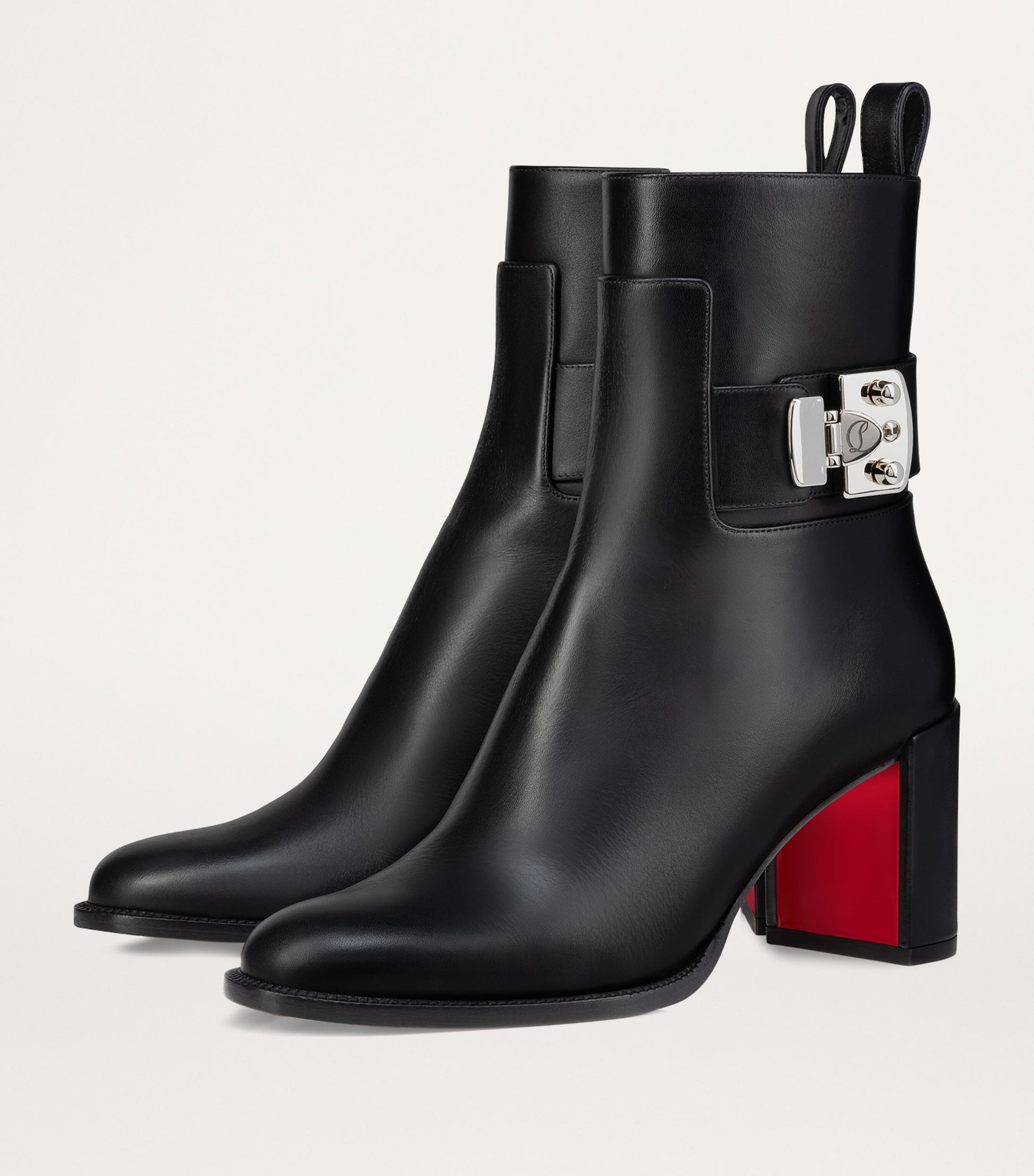 Christian Louboutin Booty Lock Calfskin Boots 70