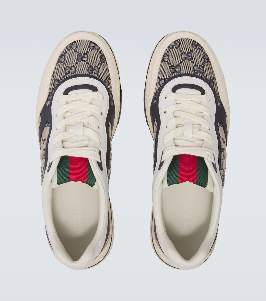 Gucci - أحذية سنيكرز جلد ري-ويب من غوتشي
