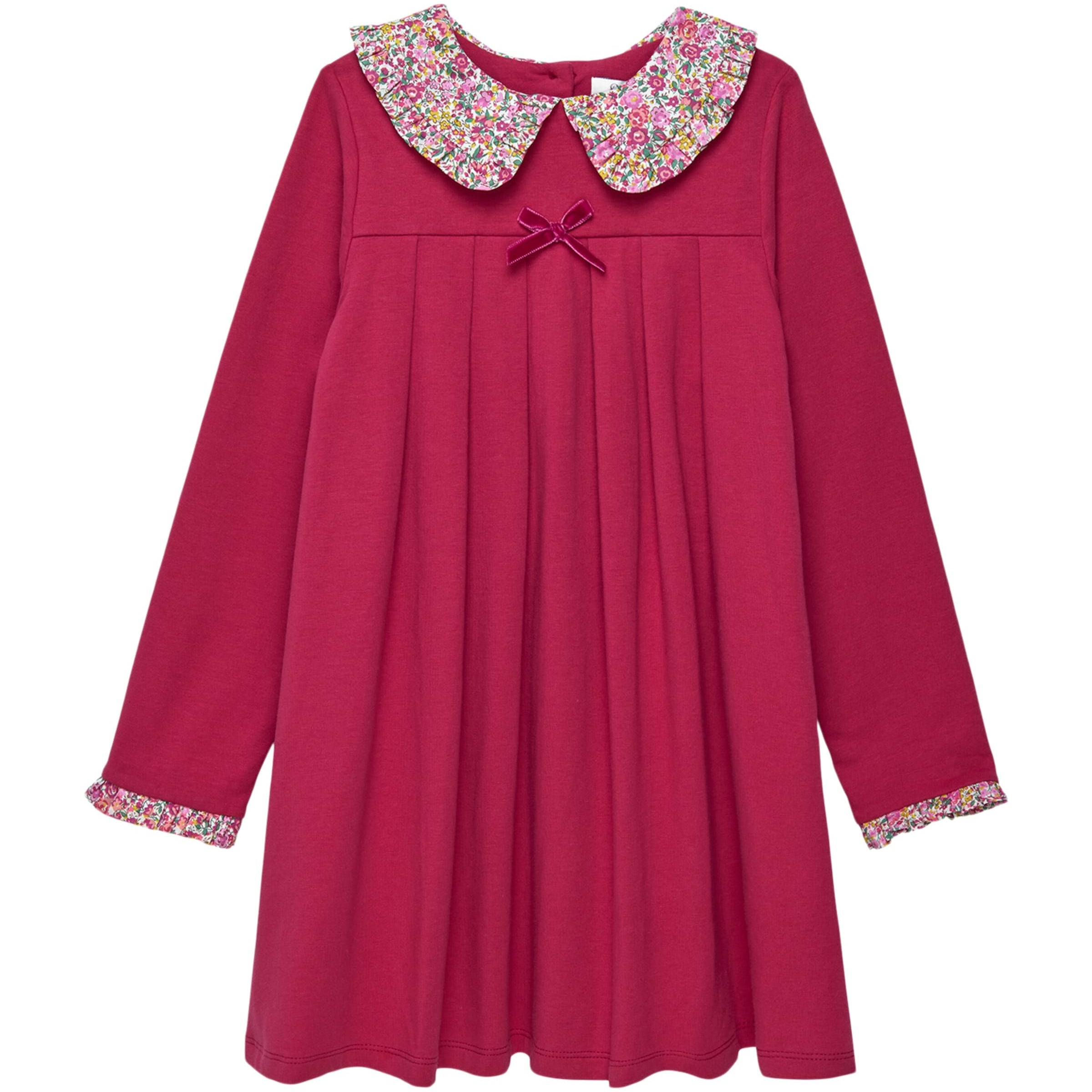 Pink Stretch Cotton Violet Dress (2-5 Years)