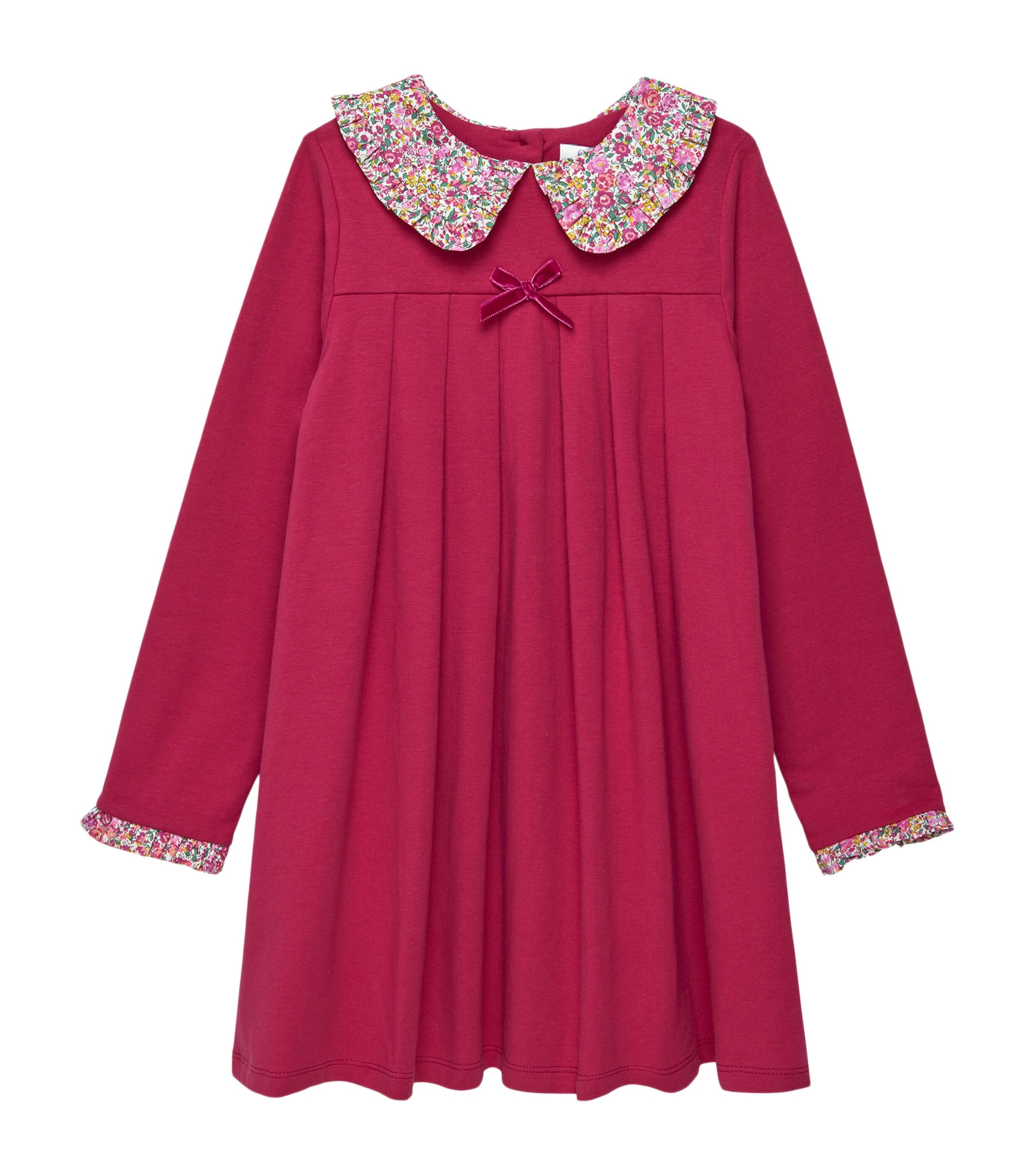 Pink Stretch Cotton Violet Dress (2-5 Years)