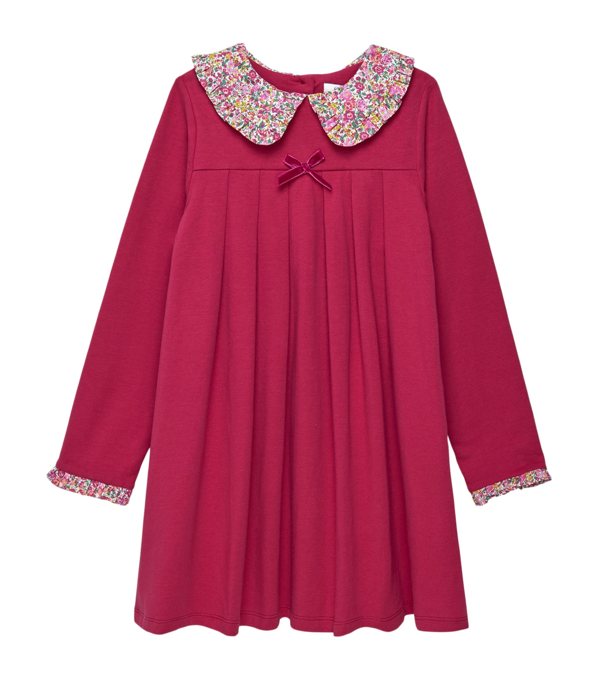 Pink Stretch Cotton Violet Dress (2-5 Years)