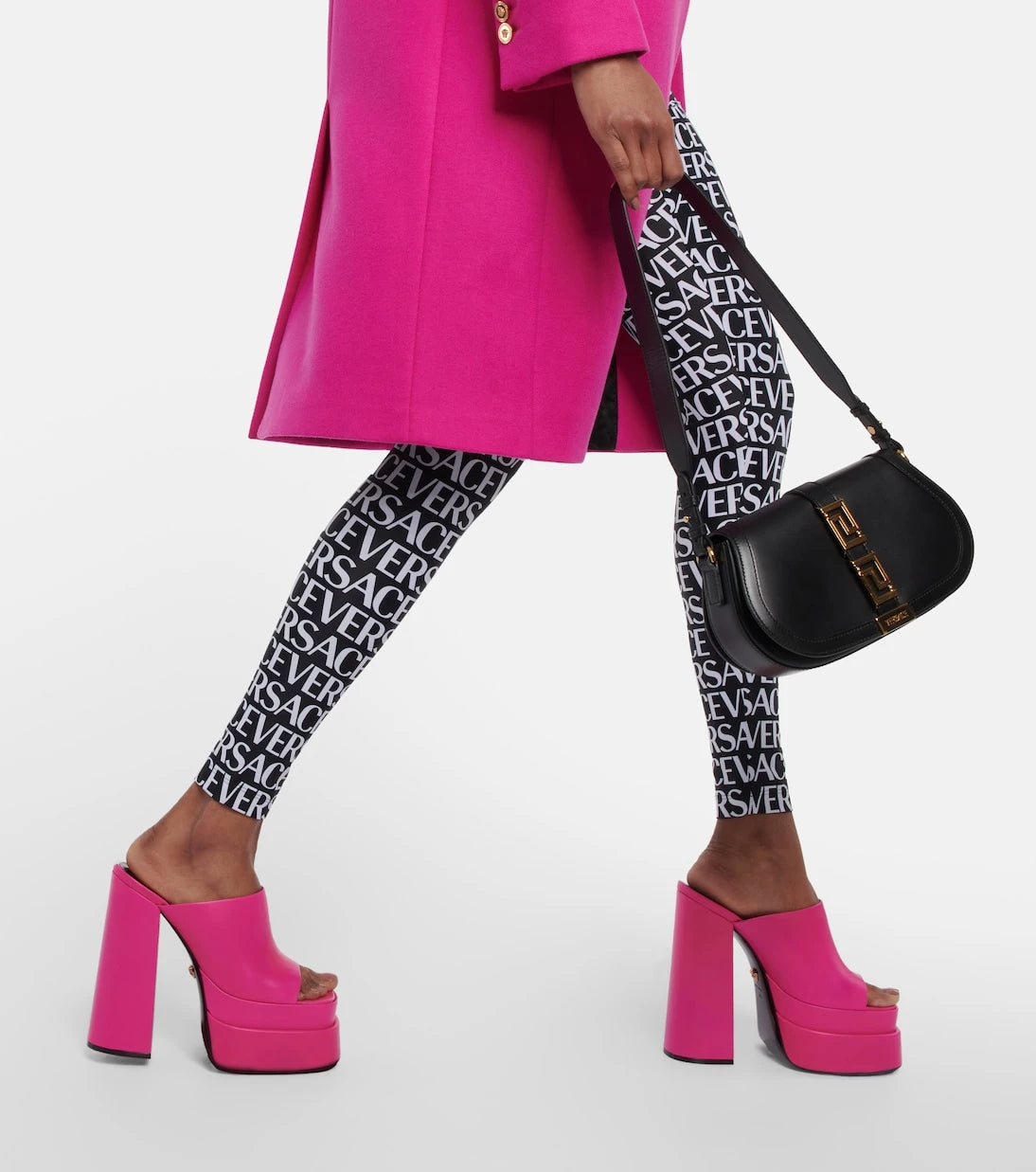 Versace - Leather platform mules