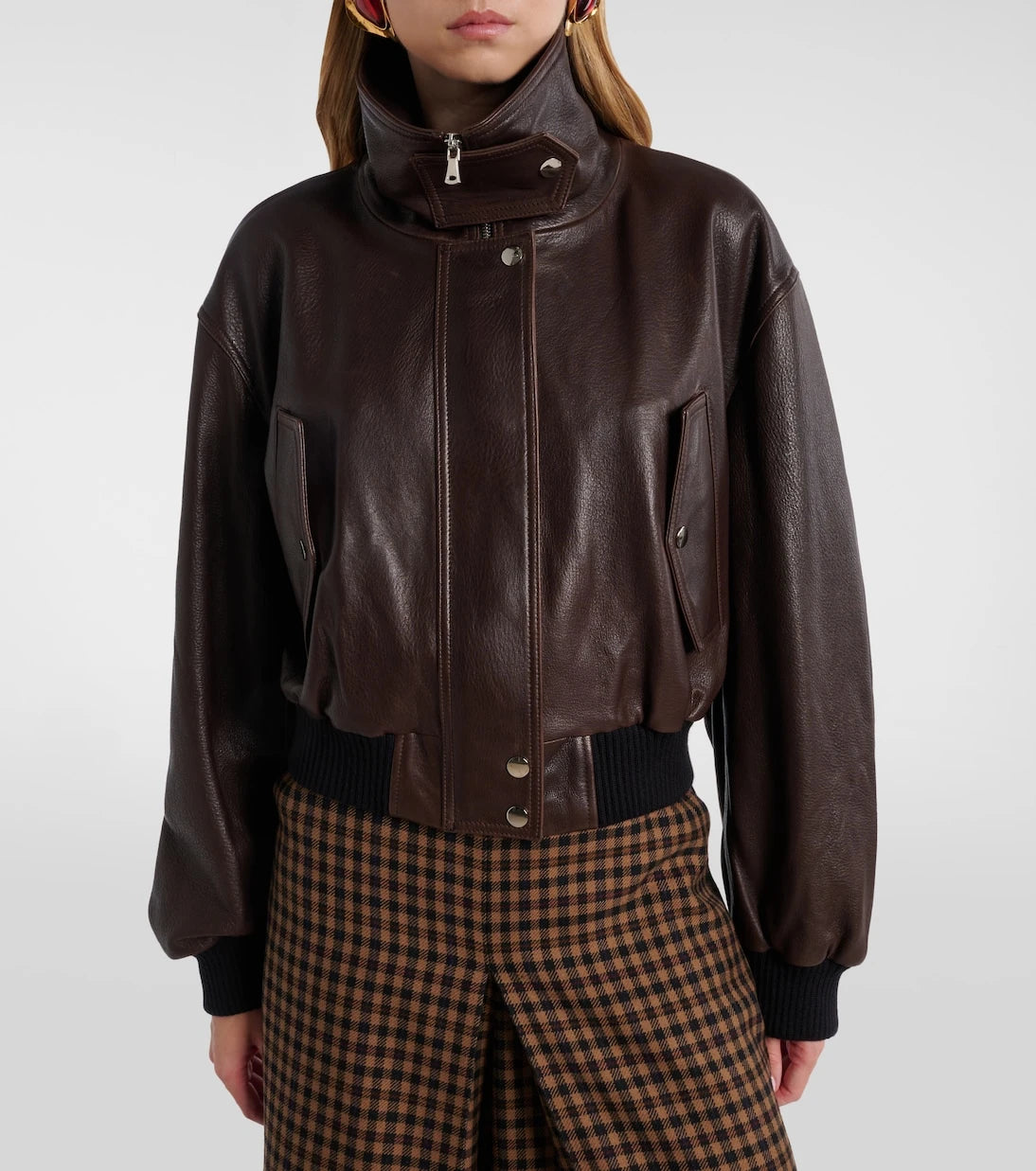 Nour Hammour - Briar deri bomber ceket