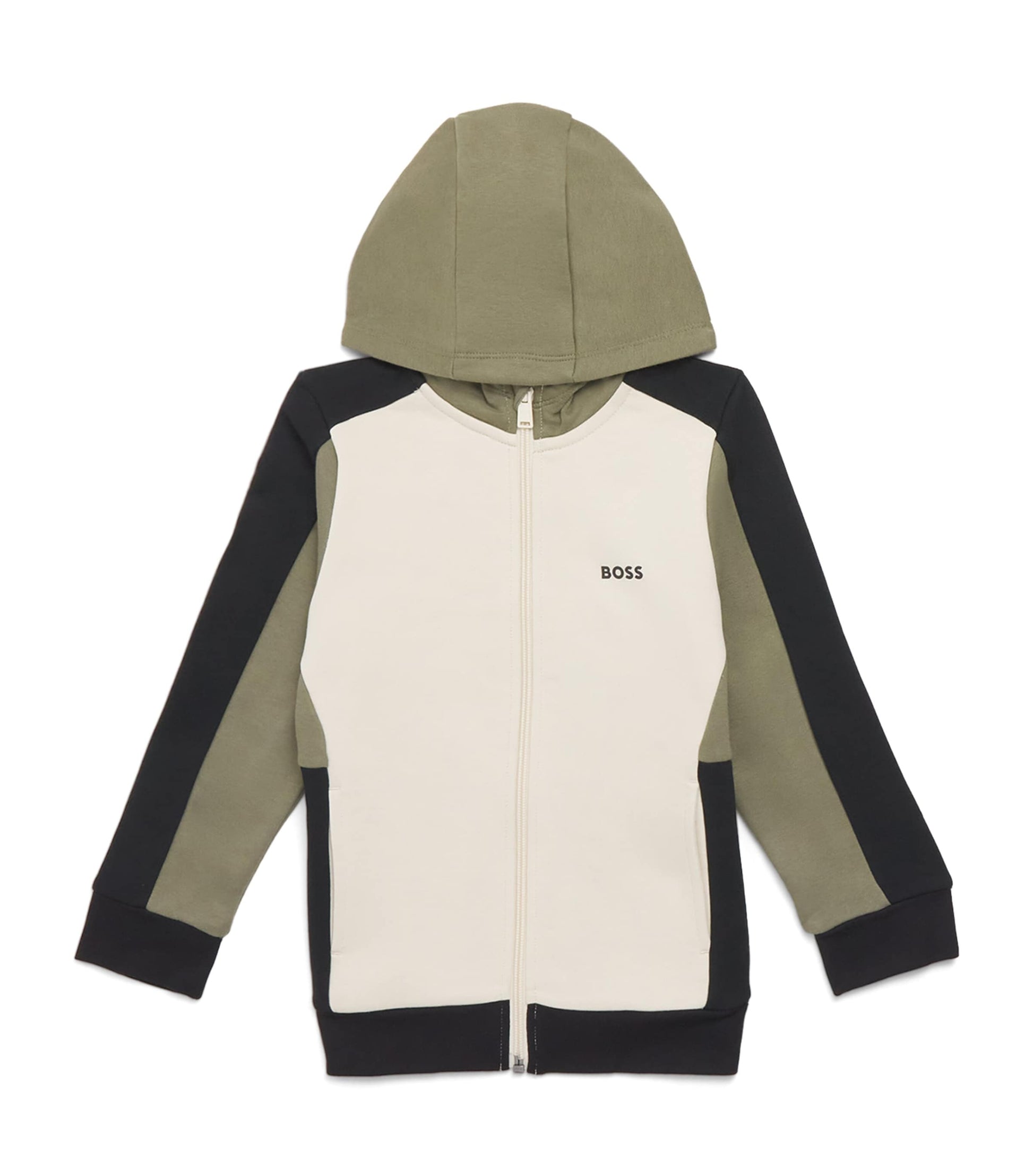 BOSS Kidswear Colour-Block Logo Zip-Up Hoodie (4-16 Years)
