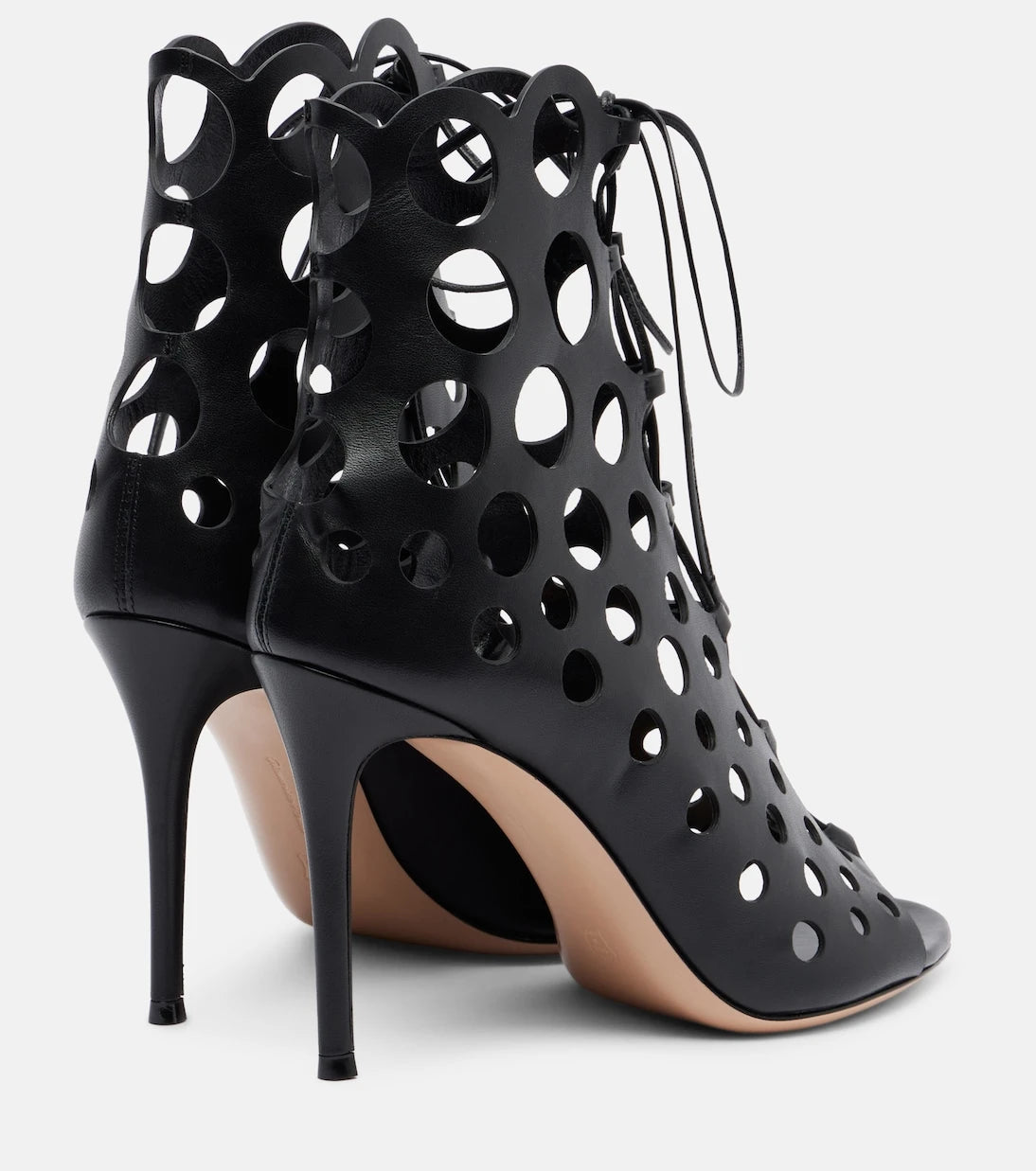Gianvito Rossi - 95 perforated leather pumps