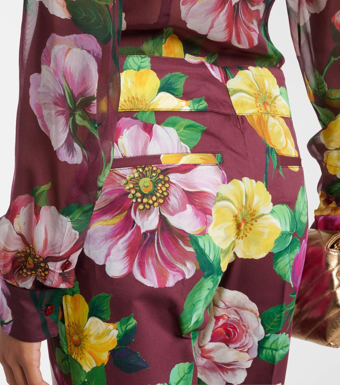 Dolce&Gabbana - Floral low-rise cotton-blend pants