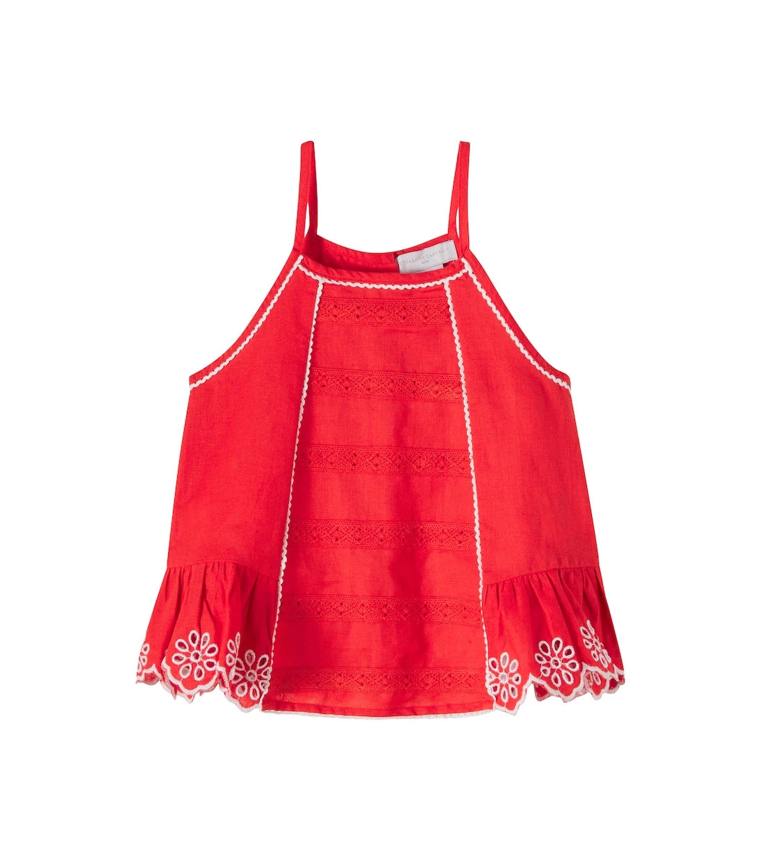 Stella McCartney Kids - Embroidered linen and cotton top