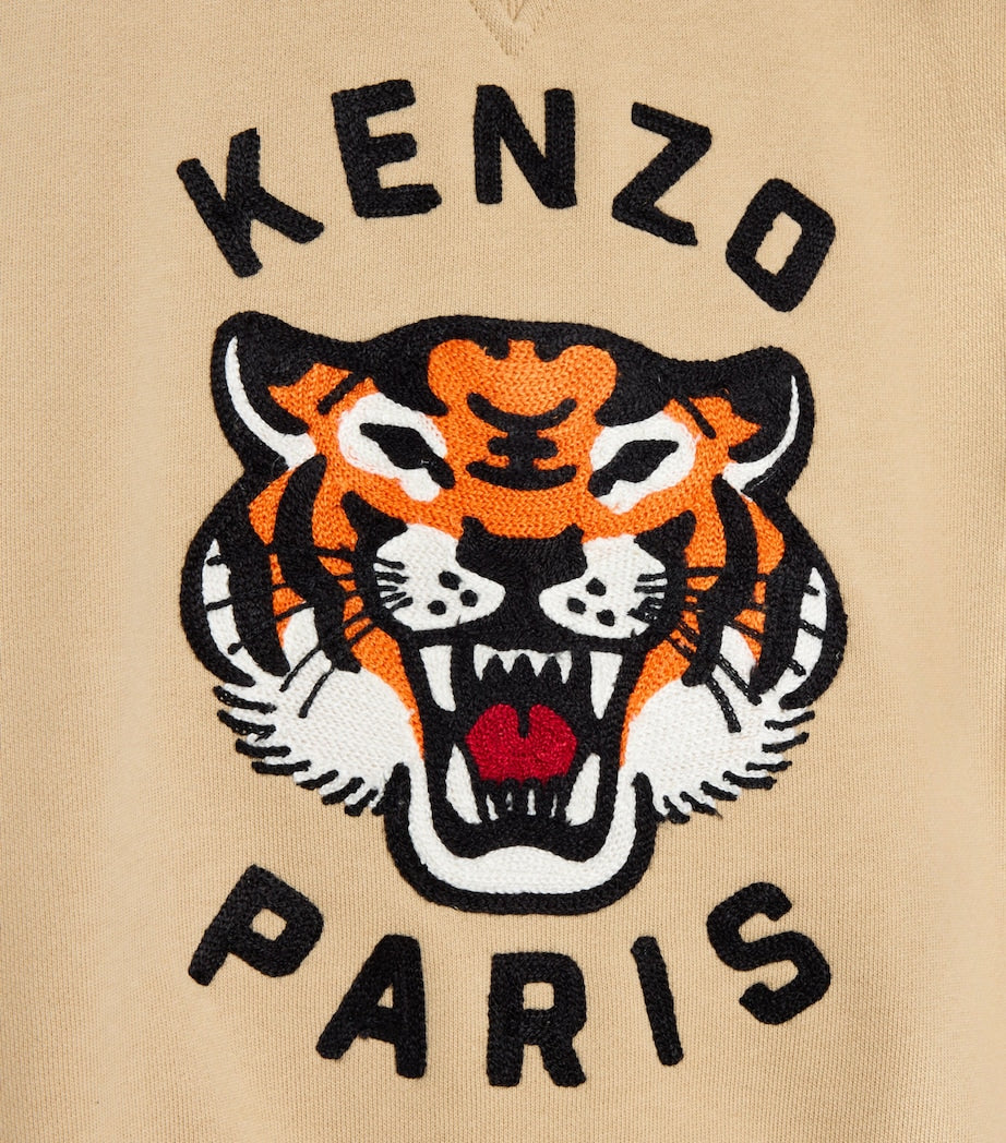 Kenzo Kids Cotton Crochet-Tiger Sweatshirt (2-14 Years)
