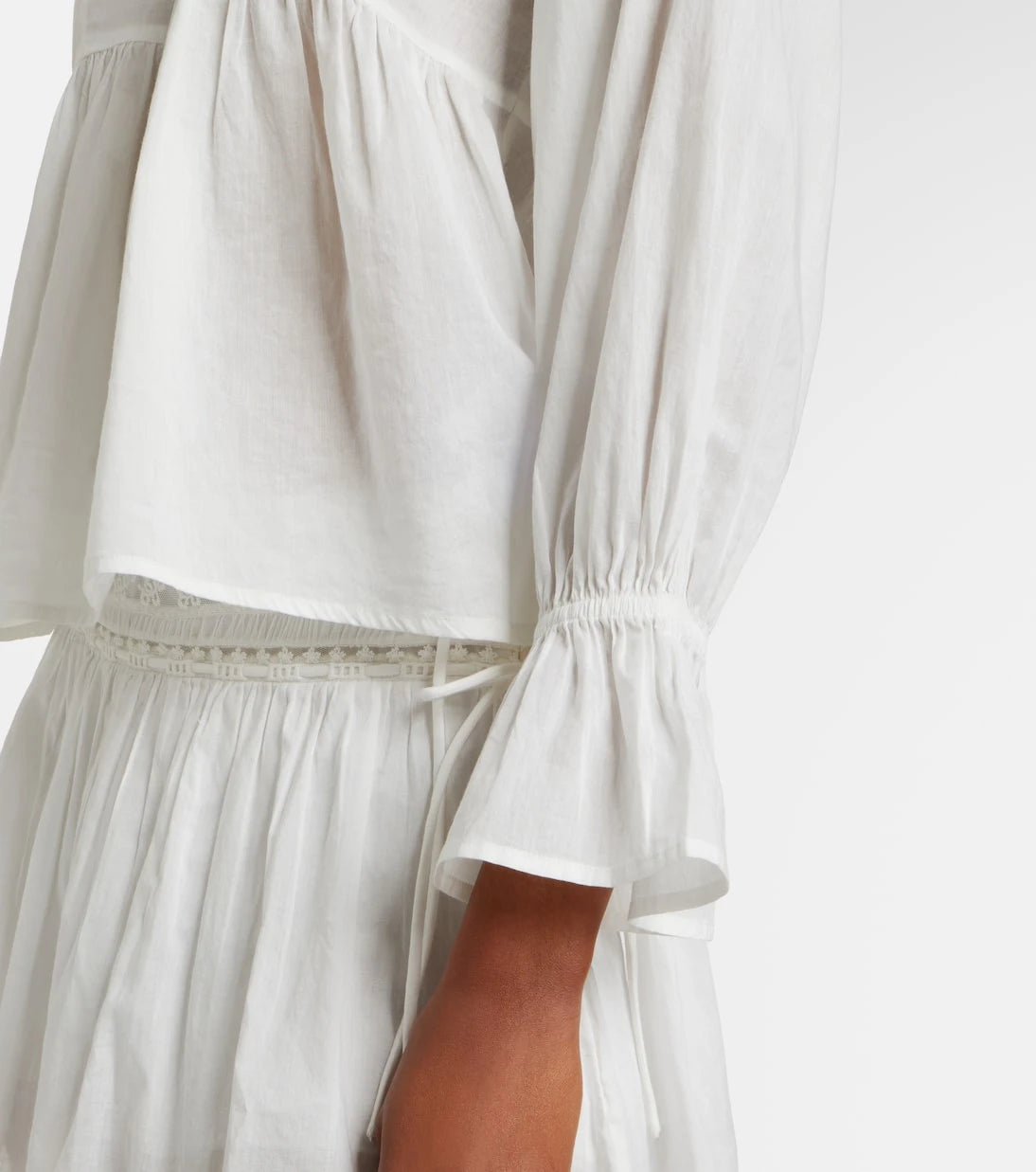 Posse - Danielle lace-trimmed cotton blouse