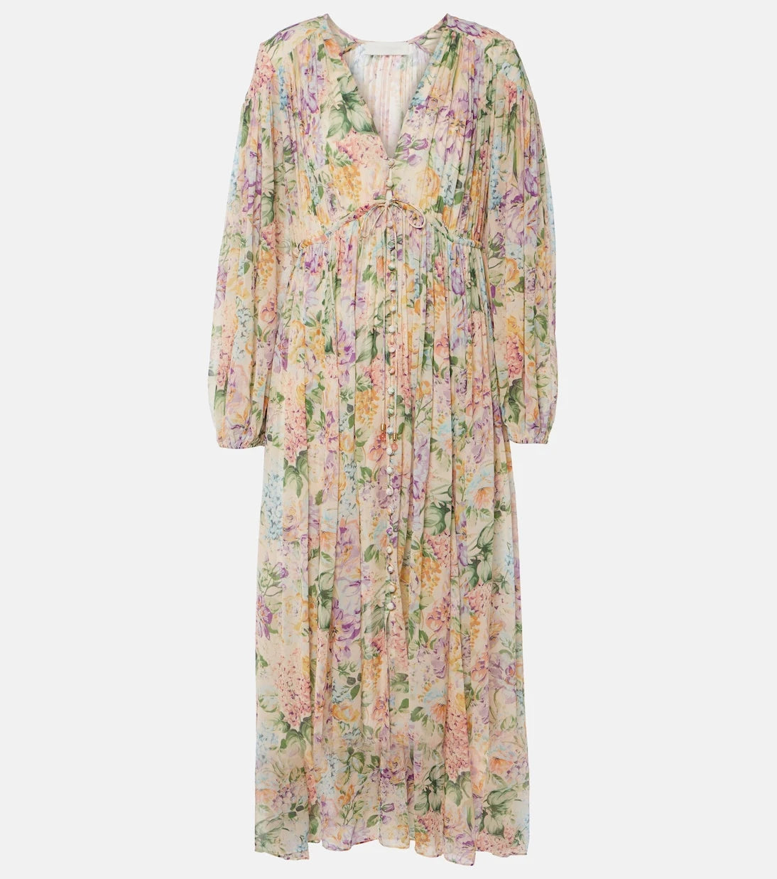 Zimmermann - Halliday gathered floral maxi dress