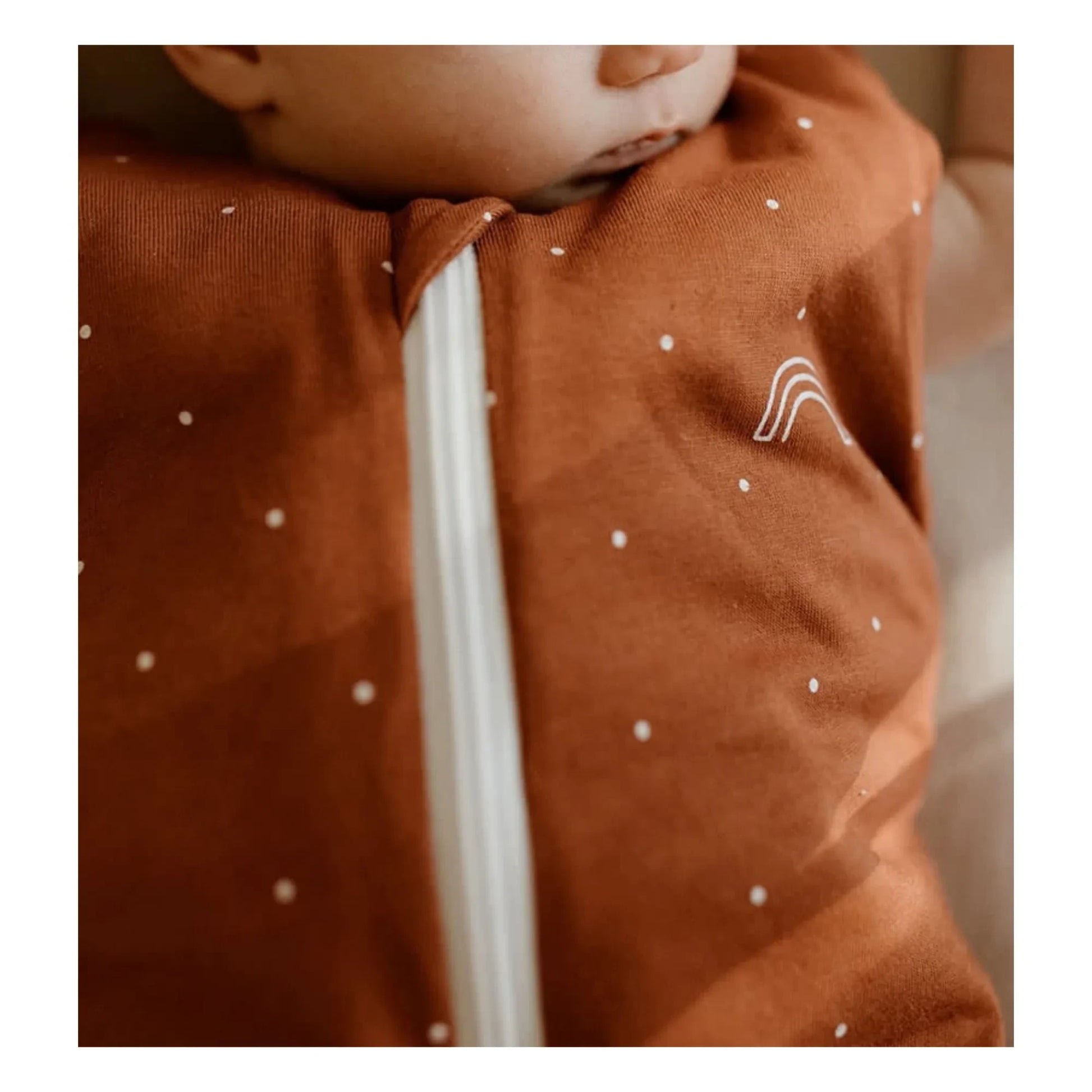 Les Petites Billes - Cœurs reversible multi-season sleeping bag | Terracotta