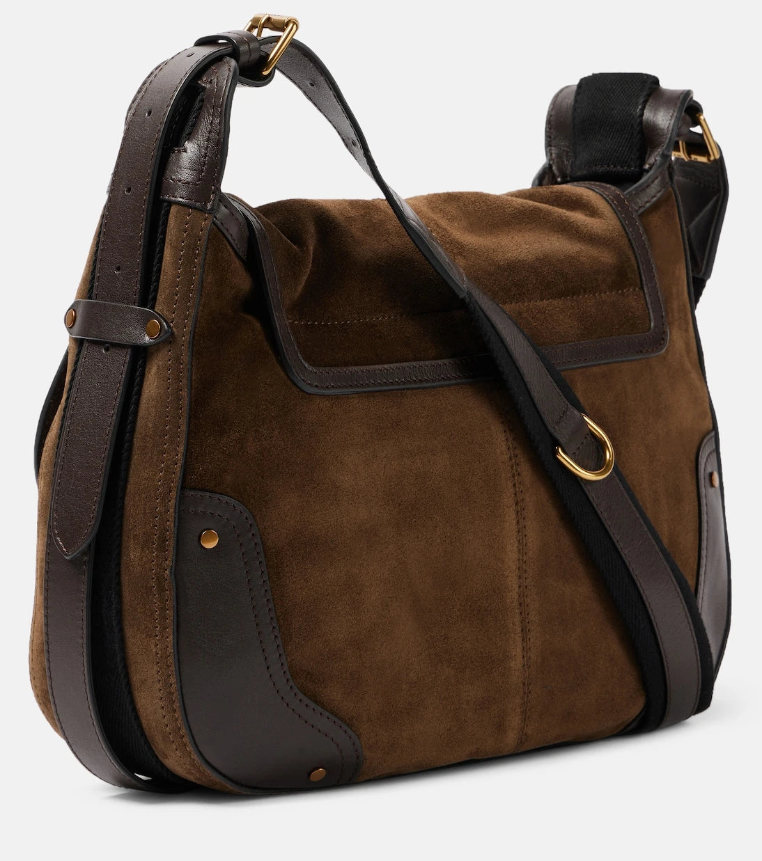 Isabel Marant - Sierra leather-trimmed suede shoulder bag