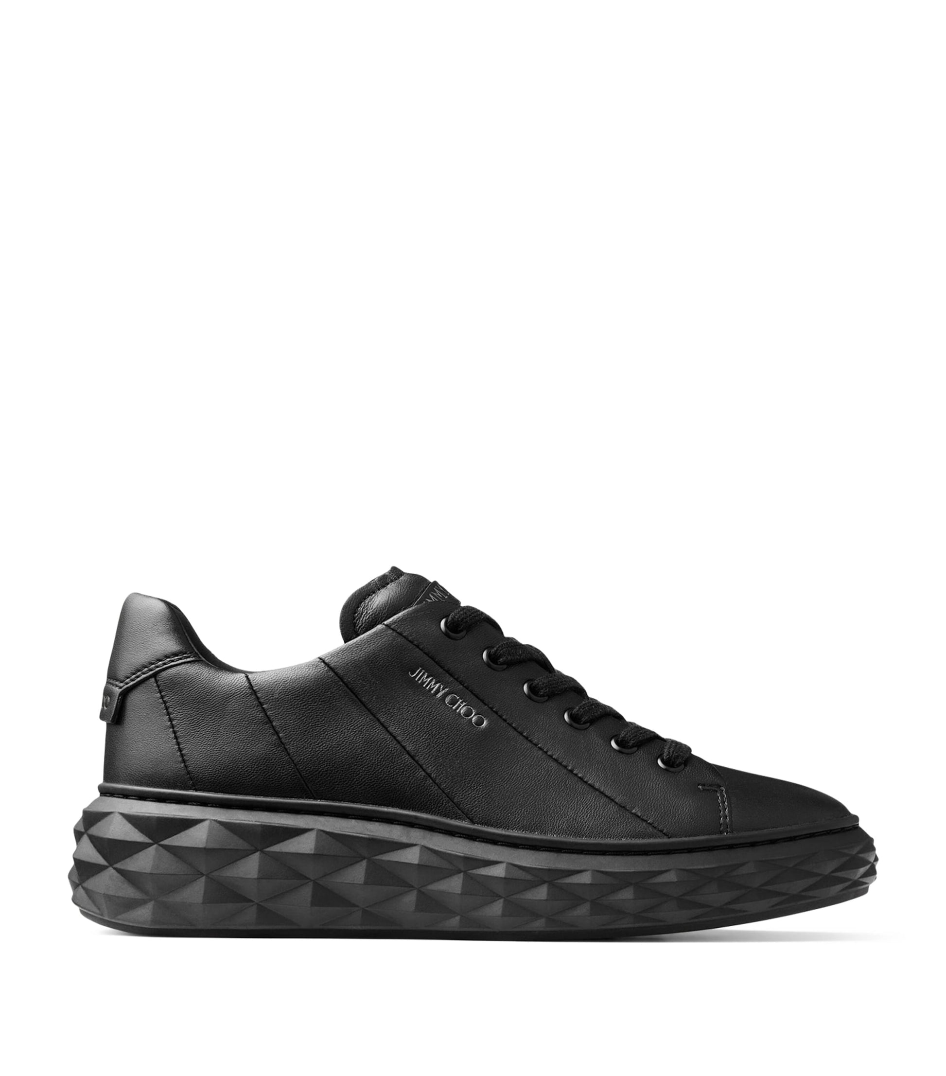 Diamond Light Maxi Leather Sneakers V BLACK/BLACK