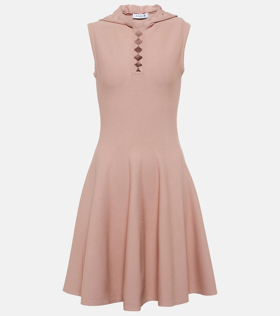 Alaïa - Hooded knit minidress