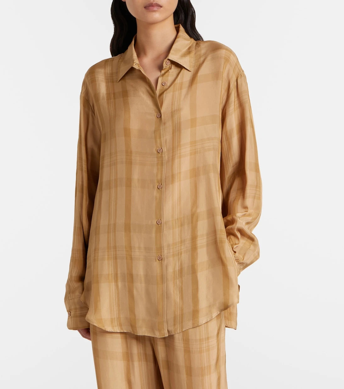 The Frankie Shop - Peri checked twill shirt