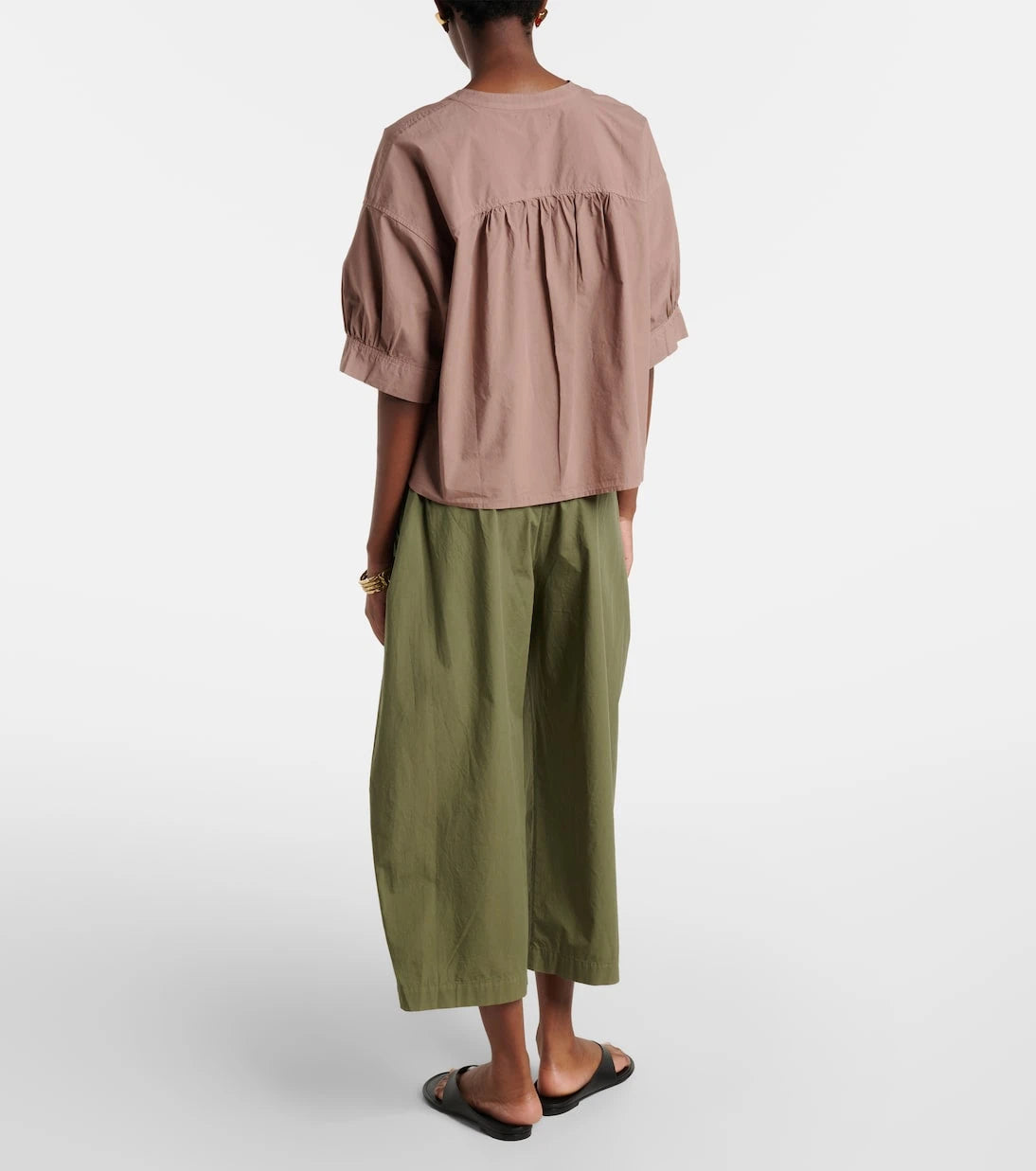 Velvet - Sophia cotton poplin wide-leg pants