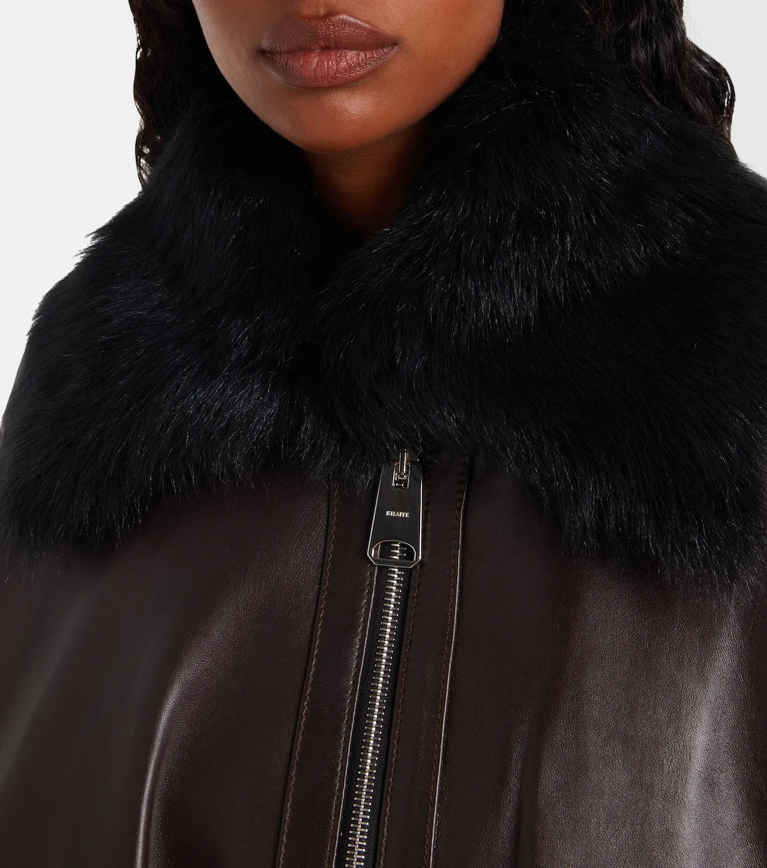 Khaite - Daemon oversize deri bluzon ceket