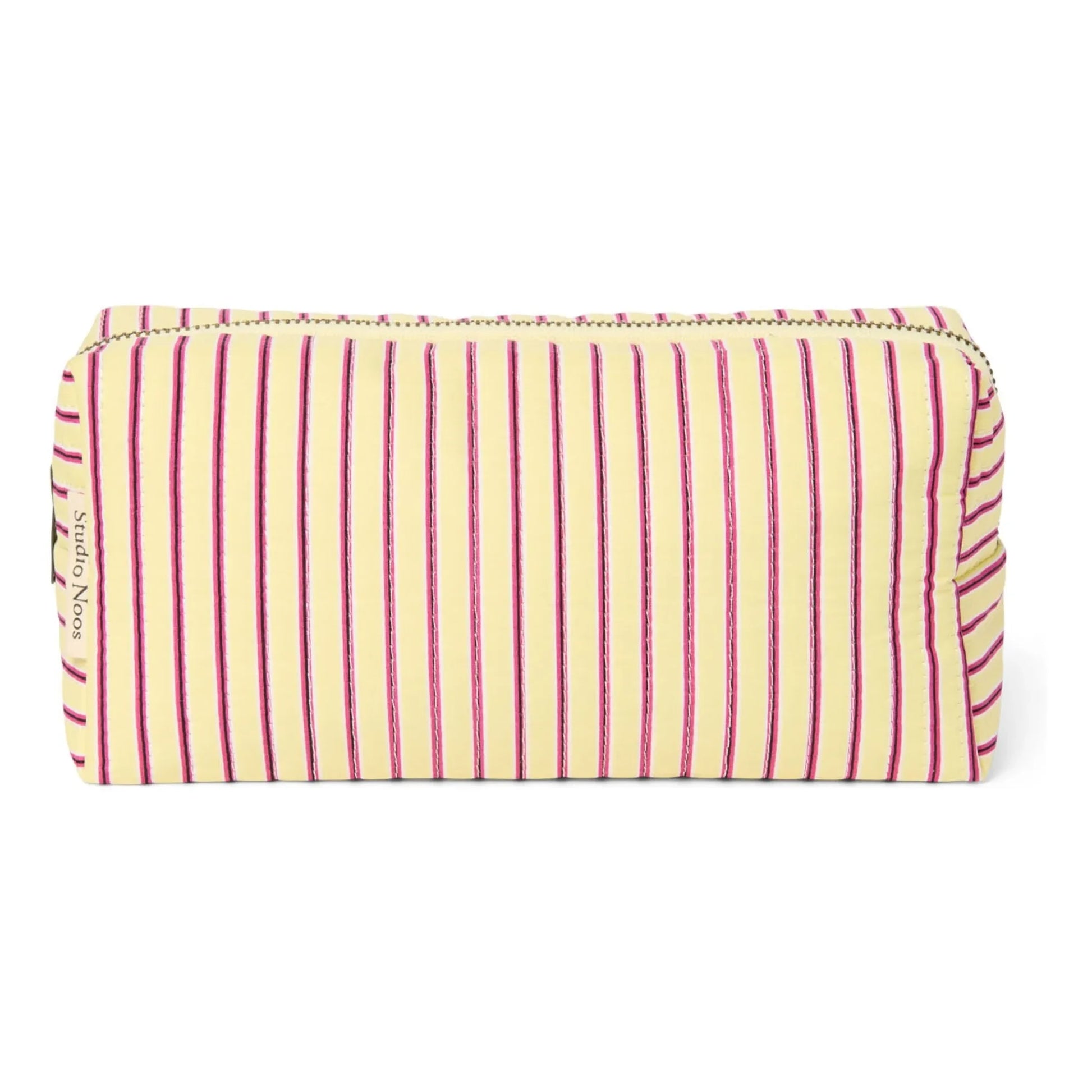 Studio Noos - Striped toiletry bag | Pale yellow
