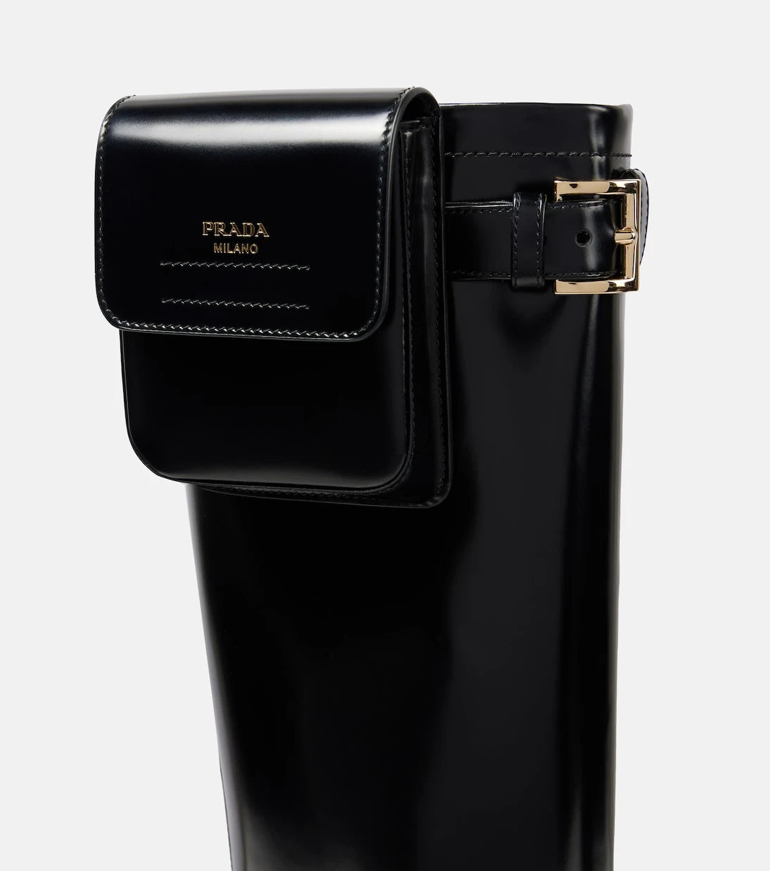 Prada - Leather knee-high boots