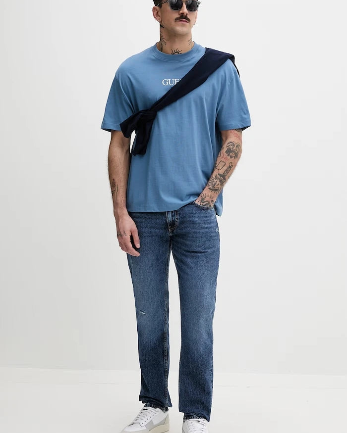 Guess Jeans Erkek Pamuklu Oversize Tişört