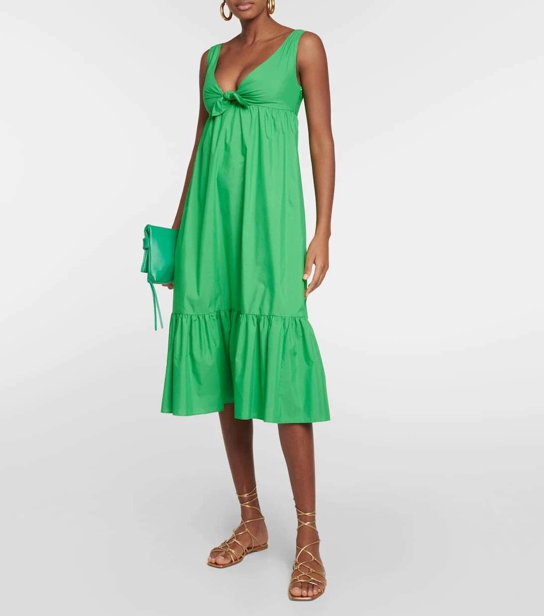 REDValentino - Cotton-blend poplin midi dress