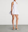 White Cotton Poplin Backless Mini Dress
