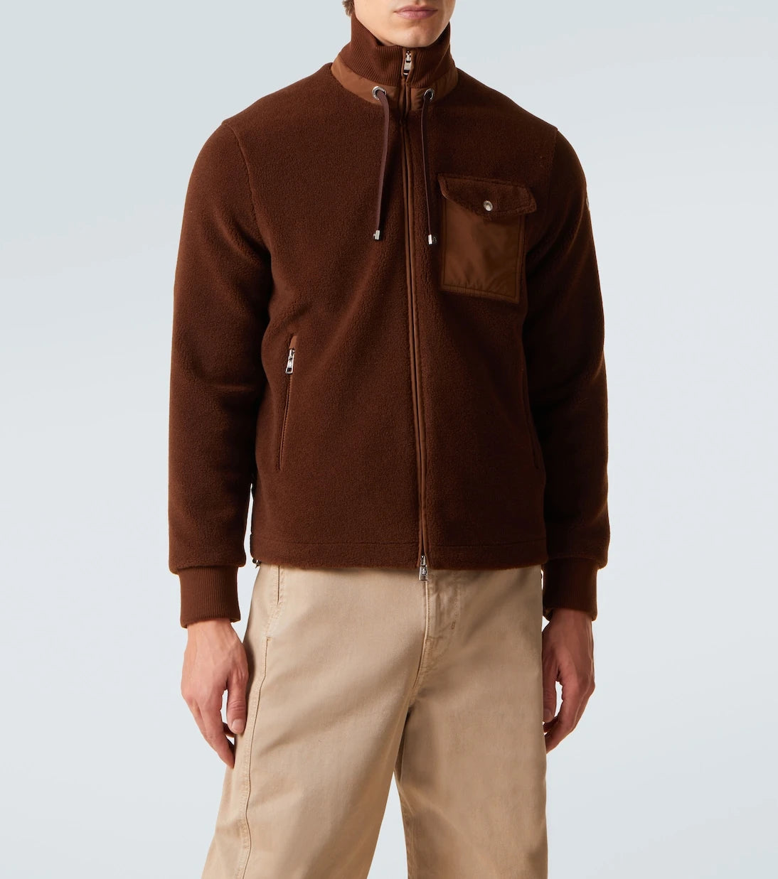 Moncler - Down-paneled teddy cardigan
