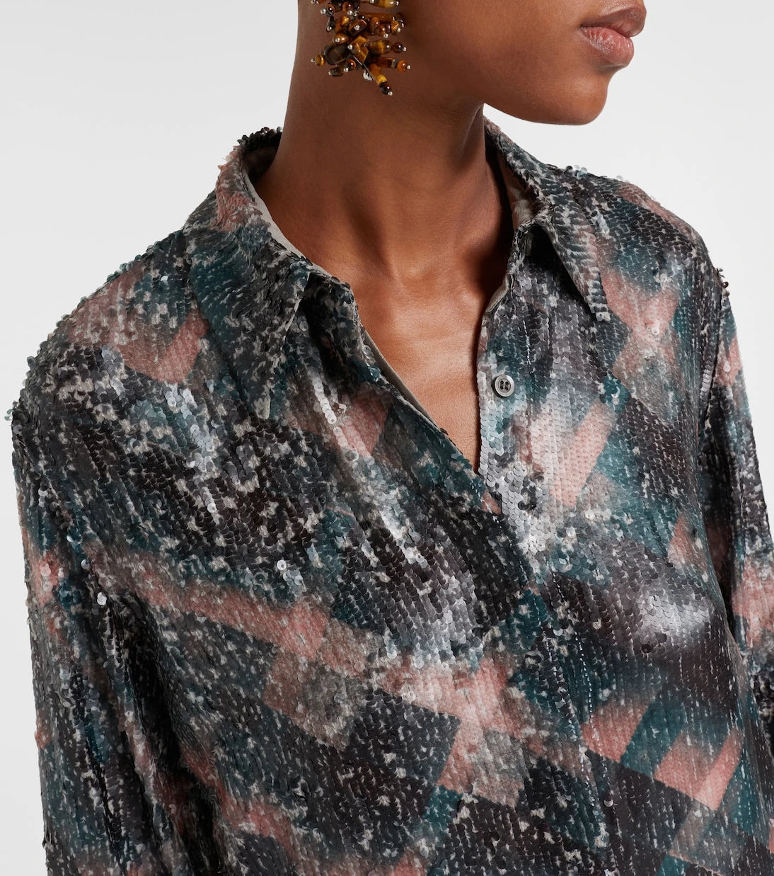 Dries Van Noten - Sequined shirt