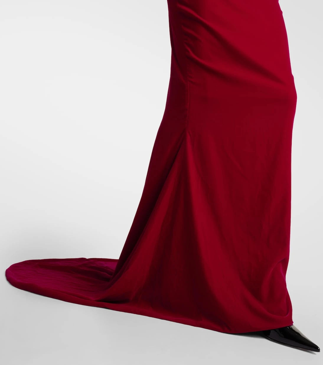 Miss Sohee - Embellished cotton-blend velvet gown