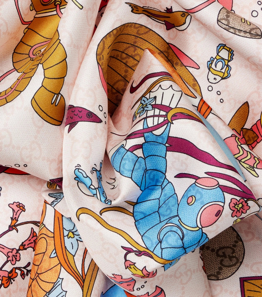 Gucci - GG printed silk twill scarf