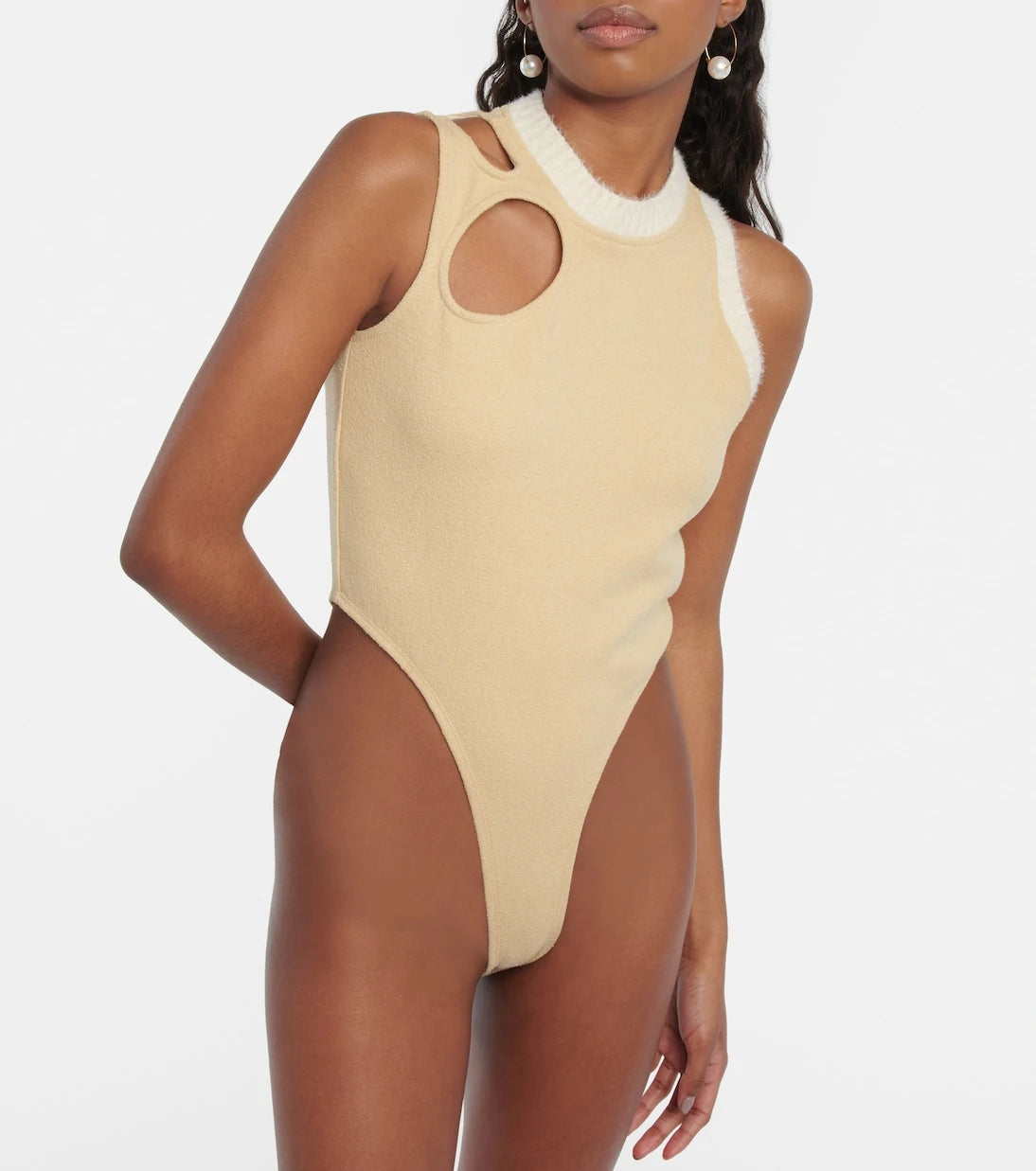 Didu - Cutout fleece bodysuit