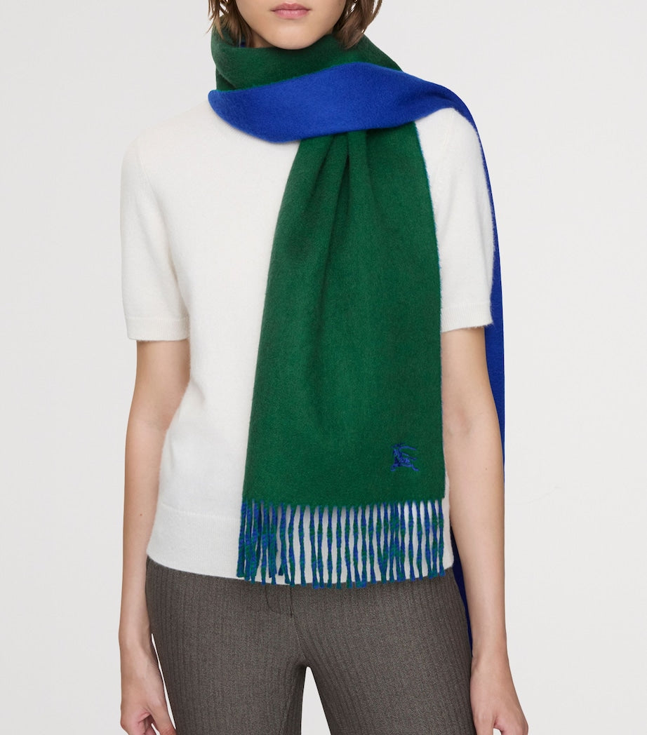 Green Cashmere Reversible EKD Scarf