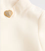 Valentino Ivory Wool-Silk Embellished Mini Dress