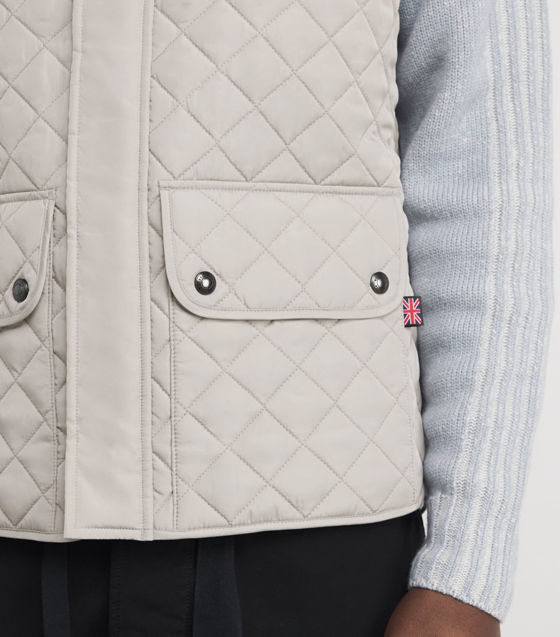 Grey Quilted Icon Gilet