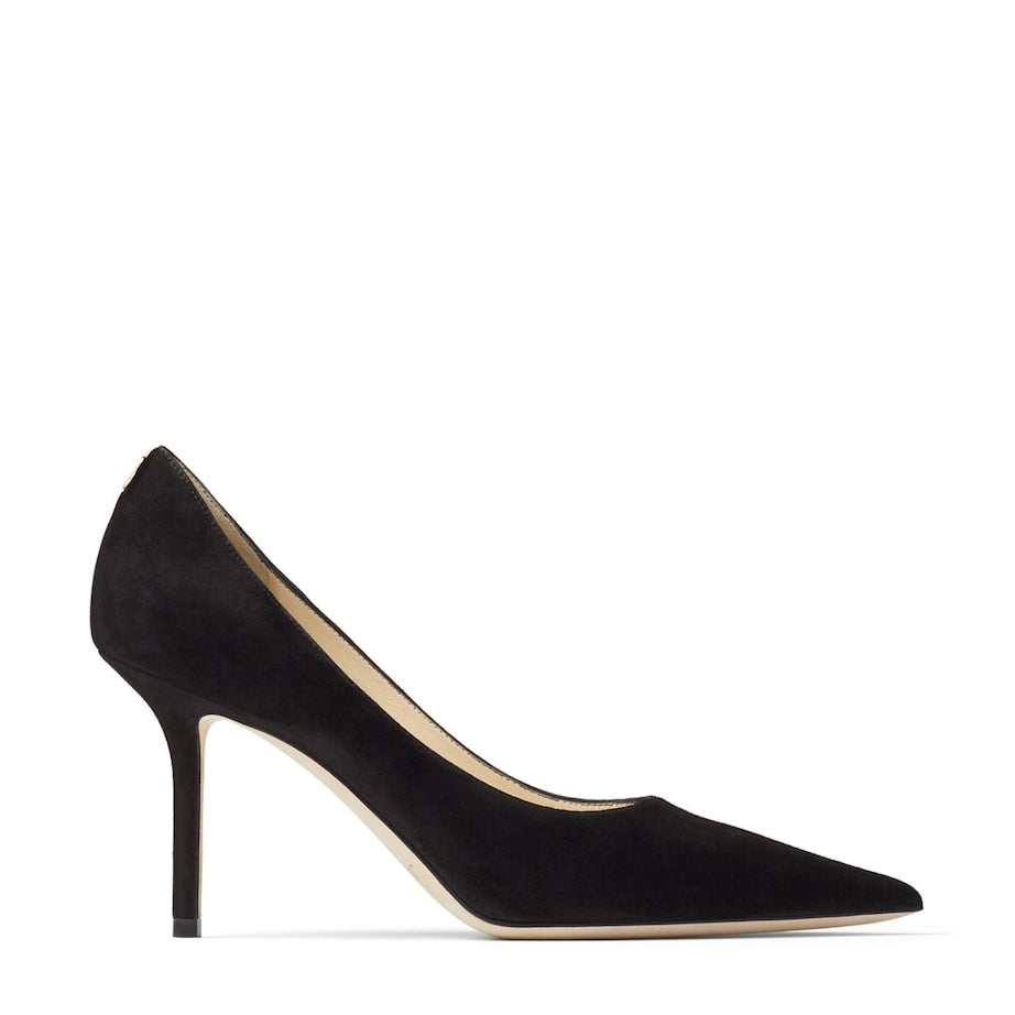 Jimmy Choo Black Love 85 Suede Pumps