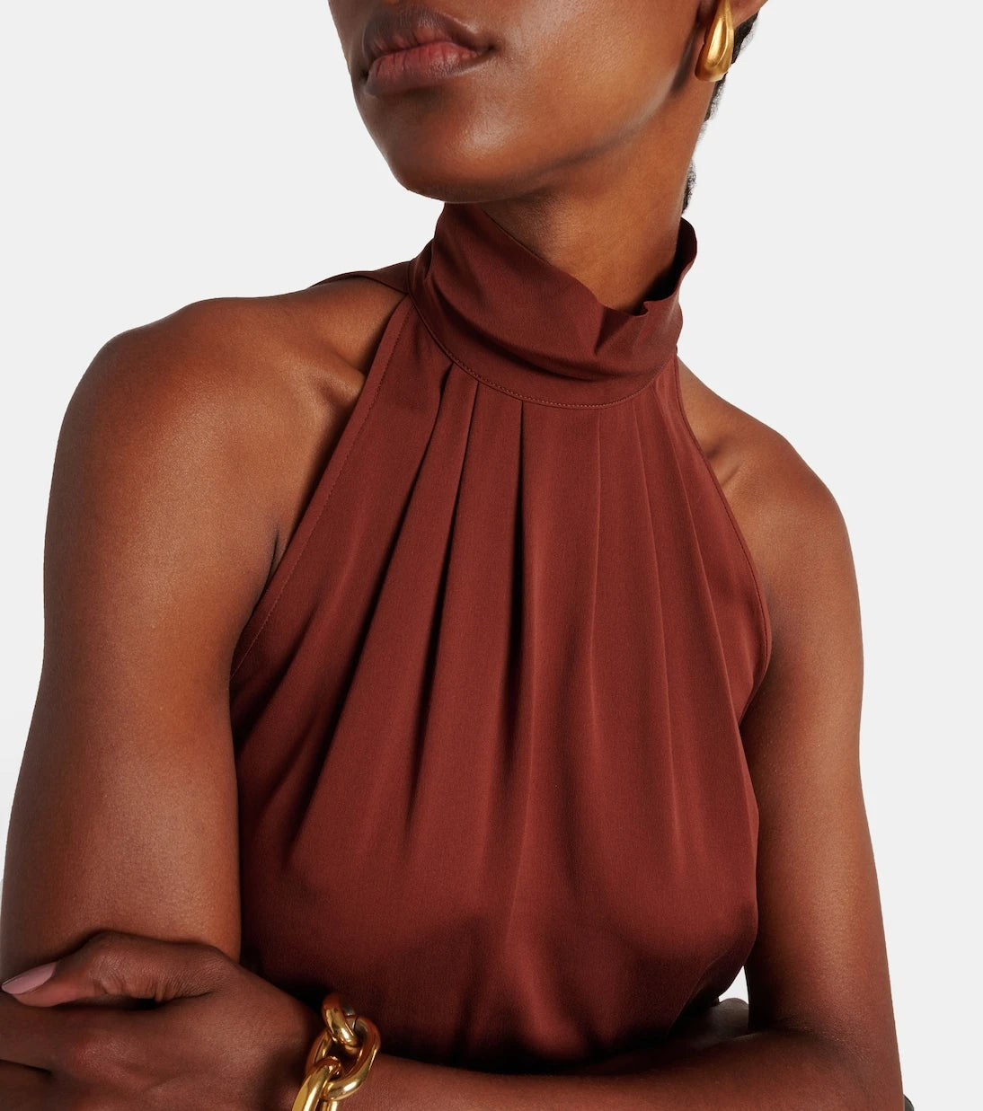 Max Mara - Memore halterneck silk top