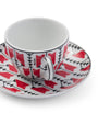 Prada Porcelain Vienna Arrows Coffe Cup and Saucer (Set of 4)