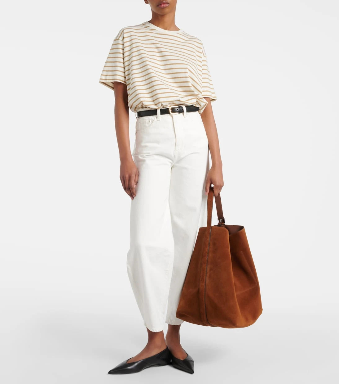 Toteme - Belted suede tote bag
