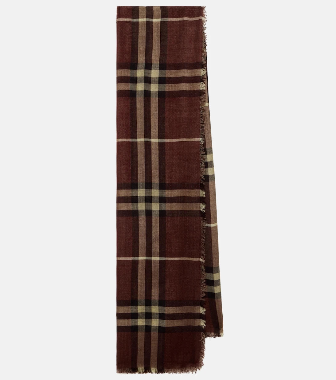 Burberry - Burberry Check wool and silk scarf