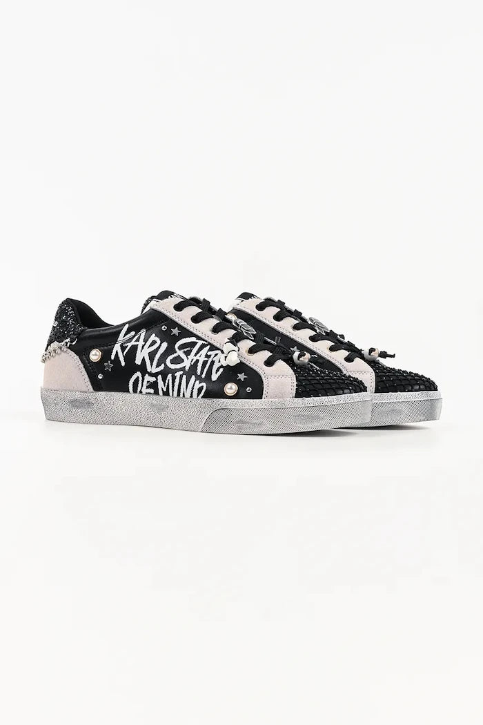 Karl Lagerfeld Skool маратонки дамски от кожа
