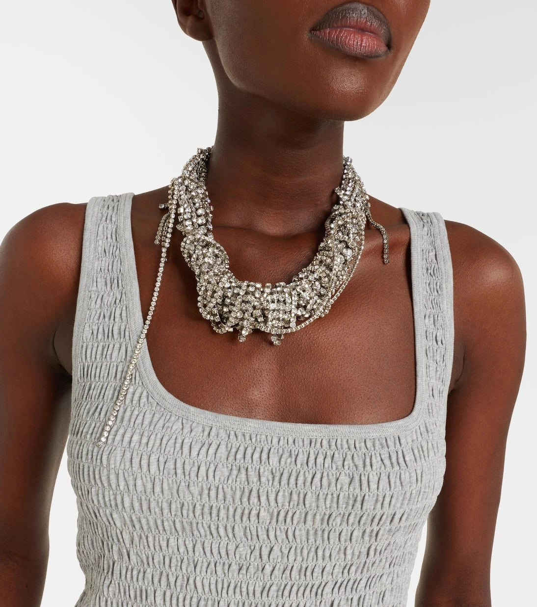 Dries Van Noten - Smocked cotton peplum top